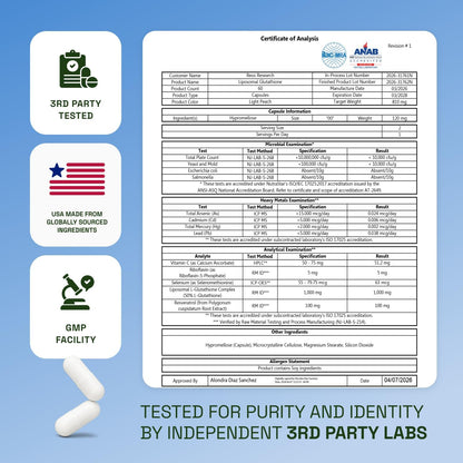 PureVantia Liposomal Glutathione Supplement